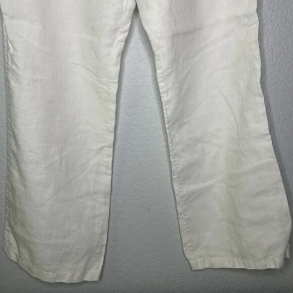 J Jill 100% White Linen Drawstring Pants - Picture 10 of 14